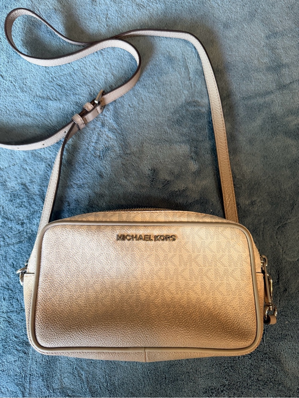 Michael Kors Metallic Gold Crossbody Bag